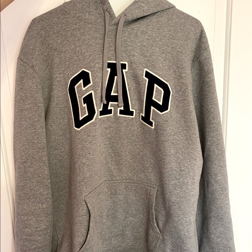 Grey gap logo hoodie